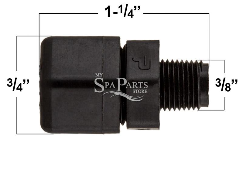 JACUZZI SPA FITTING, COMPRESSION .25 INCH My Spa Parts Store