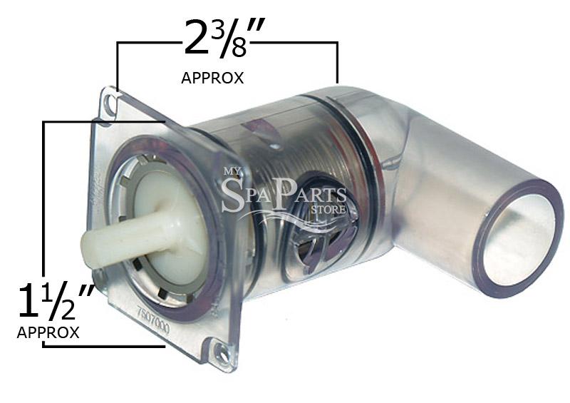 JACUZZI SPA AIR CONTROL, OPEN, SILVER My Spa Parts Store