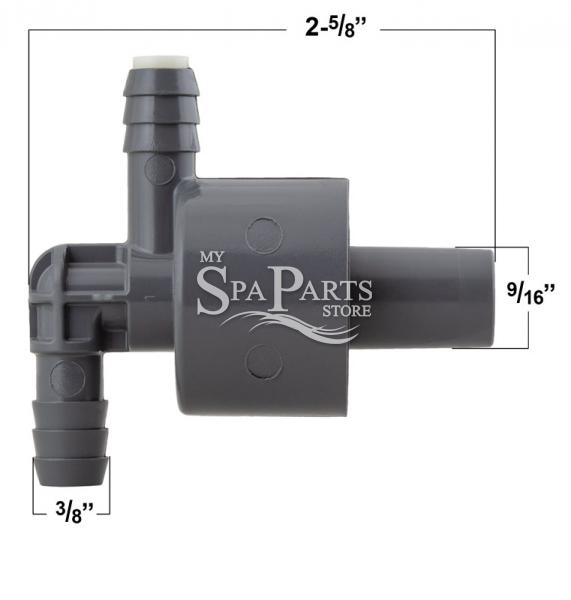 JACUZZI SPA BX JETBACK WITH CHECK VALVE | My Spa Parts Store