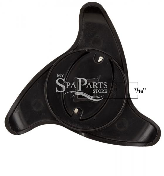 DYNASTY SPA DIVERTER HANDLE BLACK WITH LOGO 2 INCH My Spa Parts Store