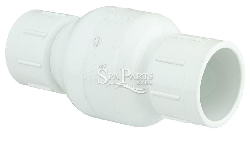 1 1/2 INCH PVC SPRING CHECK VALVE, 1/2 LB, WHITE My Spa Parts Store