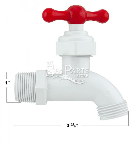 MAGIC PLASTICS 3/4 INCH MIP PLASTIC HOSE BIB My Spa Parts Store