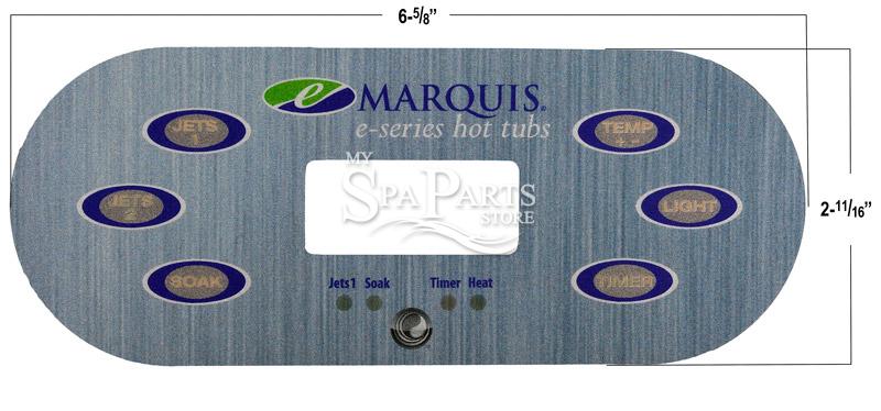 Marquis Spa E-Series 6-Button Topside Panel Overlay MRQ650-0742 