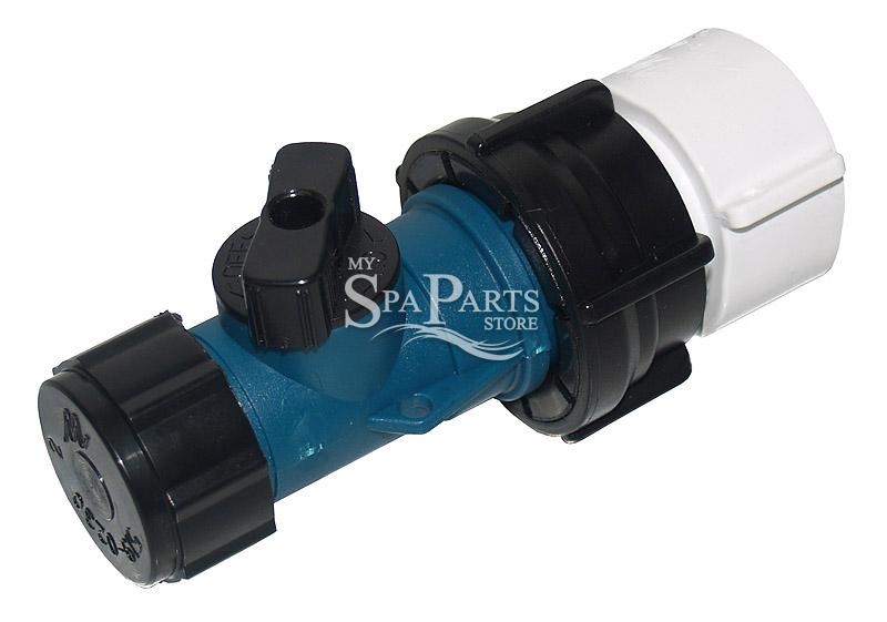 CAL SPA 3/4 INCH HOSE DRAIN VALVE, COMPLETE, 3/4 INCH SLIP My Spa