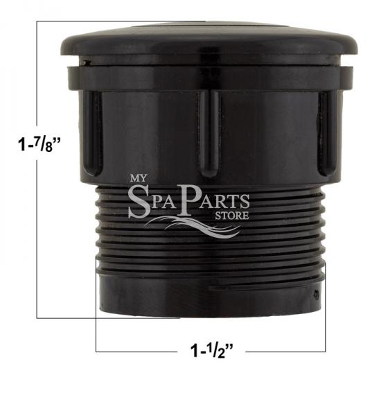 VITA SPA REPLACEMENT AIR BUTTON FOR USE WITH #451130, 2, 3. BLACK FIBER