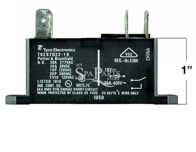 Potter Brumfield T92 Dpdt 30 Amp Relay 18 Volt Dc Coil My Spa