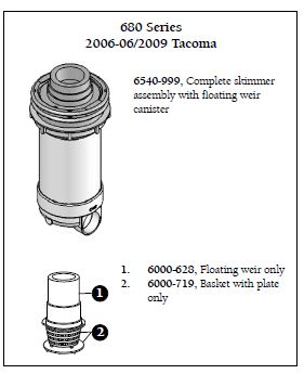 Sundance Spa 680 Series Tacoma Skimmer Assembly Complete